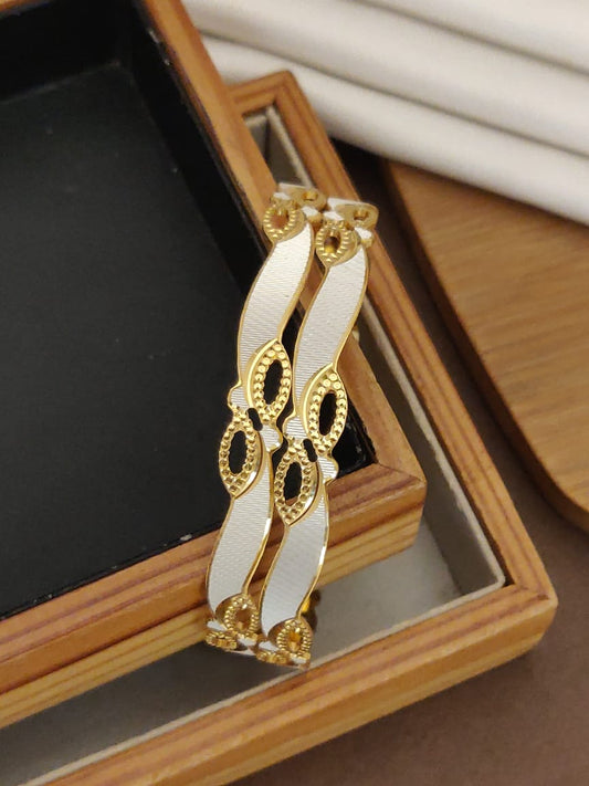 Elegance Dual-Tone Enamel Bangles