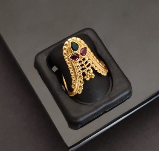 Regal Gold-Plated Statement Ring